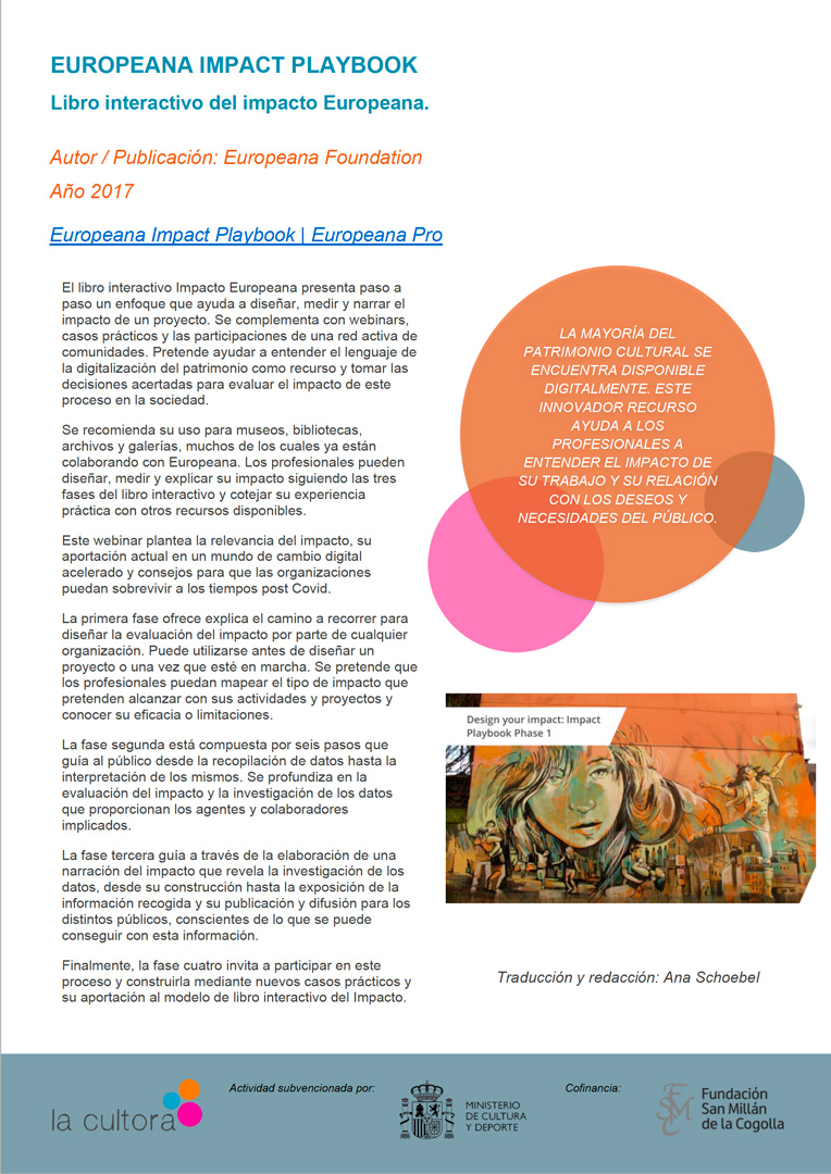 Libro interactivo del impacto Europeana